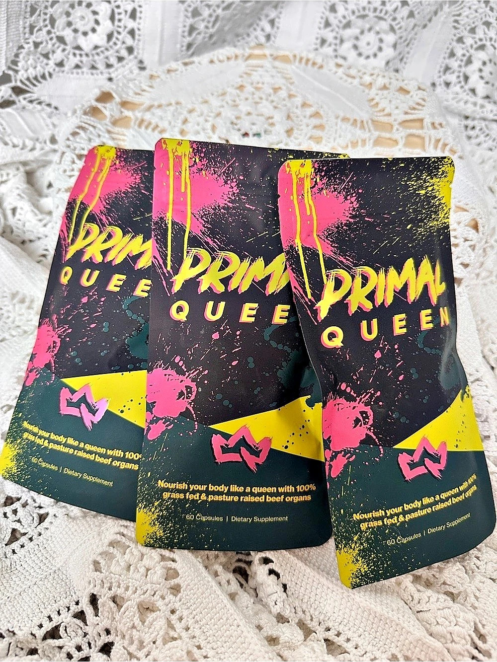 Primal Queen Beef Organ Supplement - 90 Day Supply (3 Pack) Brand New Sealed